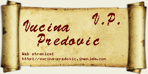Vucina Predović vizit kartica